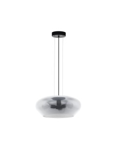 Lampada a sospensione Priorat 3 luci Ø 50 in vetro fumé e nero opaco, E27 | Eglo -EGLO
