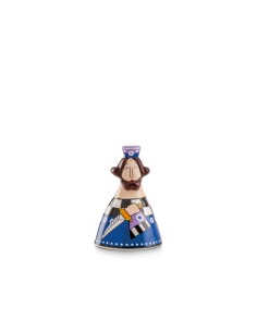 Campanella portafortuna Re blu in ceramica smaltata, serie Girgenti 7 x 10 cm | Egan -EGAN