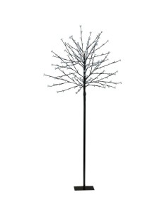 Albero di Natale luminoso 200 LED in metallo nero, H 150 cm, IP44 esterno | Eglo -EGLO