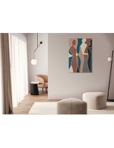 Quadro Reality 80x120 cm figure femminili stilizzate, dipinto a mano su tela | Agave -AGAVE 2