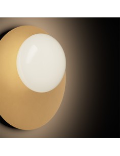Plafoniera applique LED Bianca Ø 22 cm ottone, 7 W 3000 K dimmerabile | Elesi Luce -ELESI LUCE 2