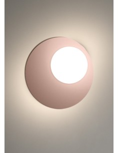 Plafoniera applique LED Bianca Ø 32 cm rosa fashion, 12 W 3000 K dimmerabile | Elesi Luce -ELESI LUCE