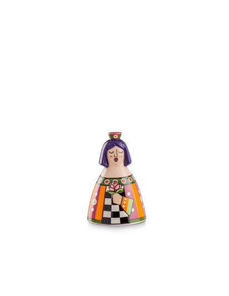 Campanella portafortuna arancio della Regina in ceramica smaltata, serie Girigenti | Egan -EGAN