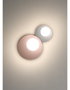 Plafoniera applique LED Bianca Ø 32 cm rosa fashion, 12 W 3000 K dimmerabile | Elesi Luce -ELESI LUCE 2