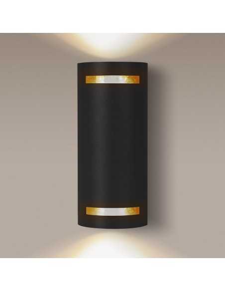 Applique interno/esterno in alluminio nero a 2 fasci, 2 GU10, impermeabile | Aigostar -AIGOSTAR